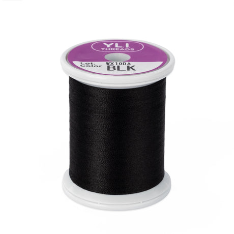 yli threads silk thread 100 wt black blk spool quilting thread
