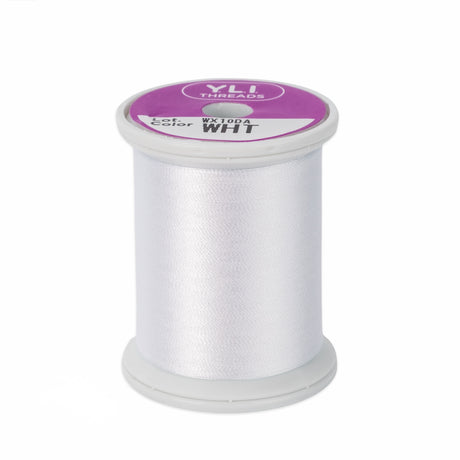 yli threads silk thread 100 wt white wht spool quilting thread