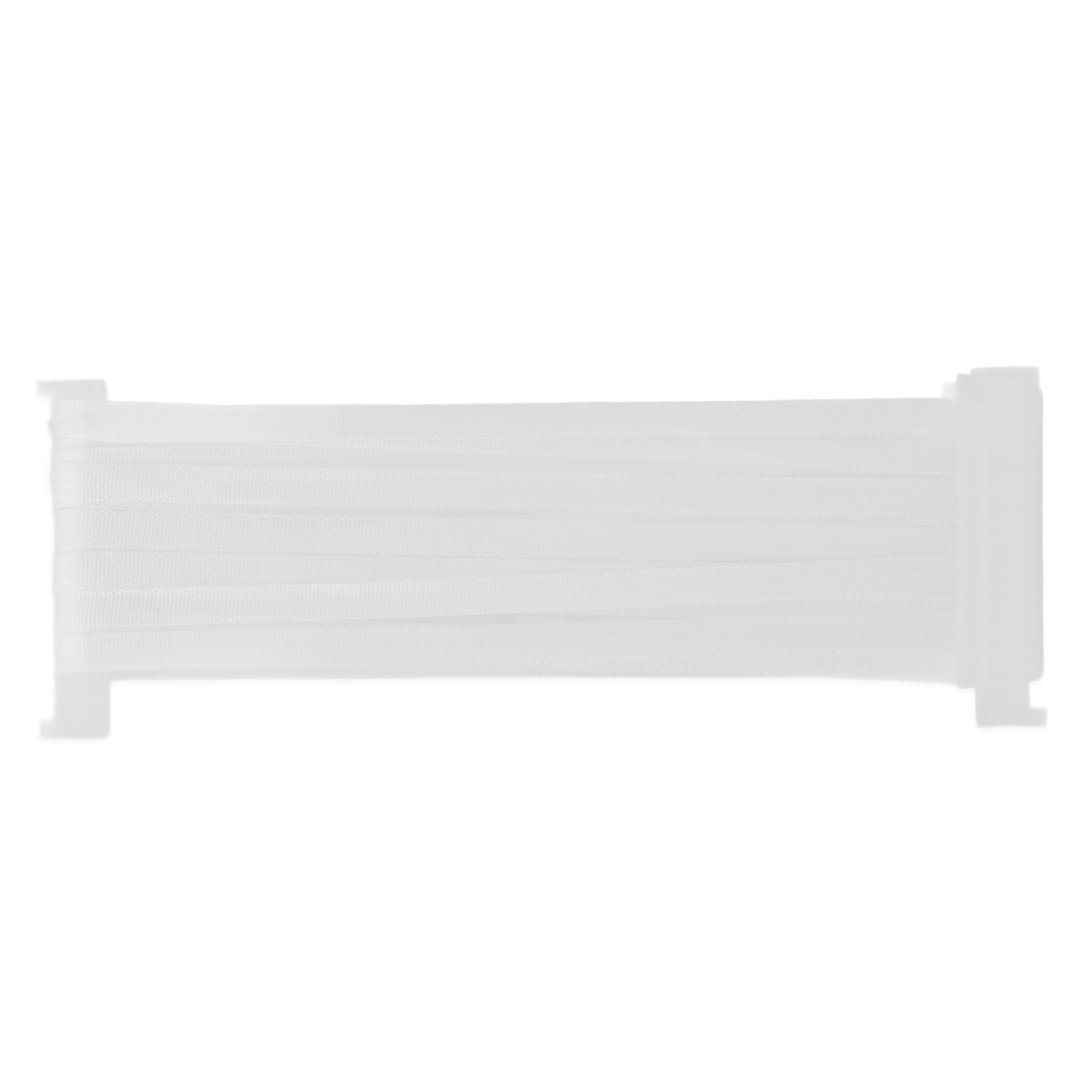 a reel of white 4mm silk ribbon