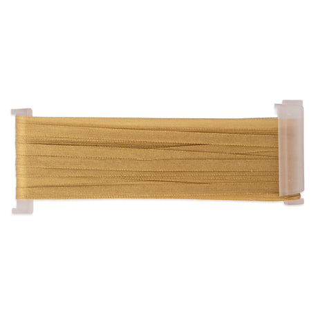 a reel of brown 4mm silk ribbon