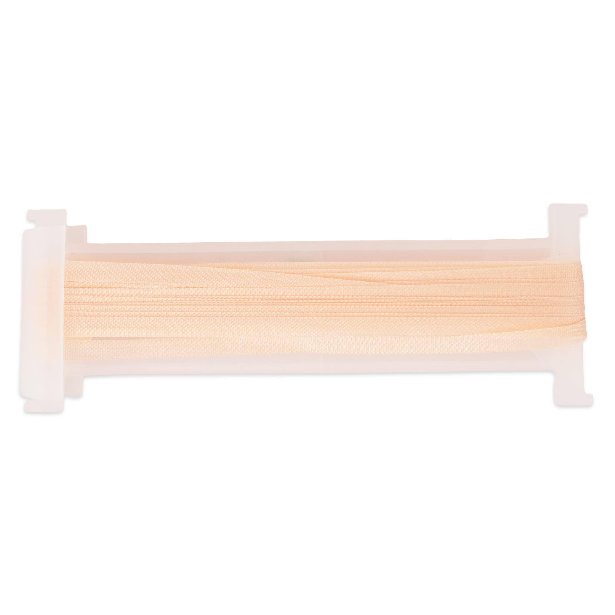 a reel of light peach 4mm silk ribbon