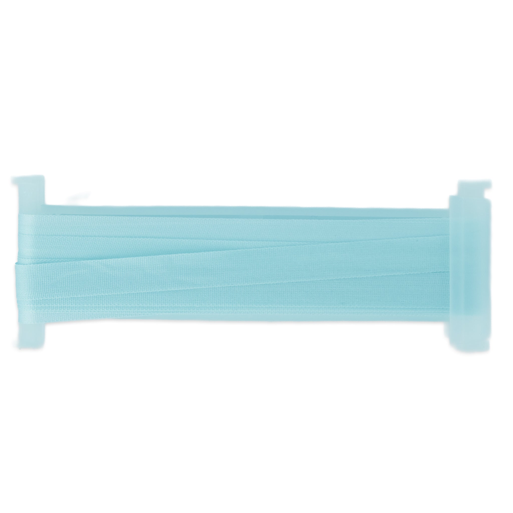 a reel of blue 4mm silk ribbon