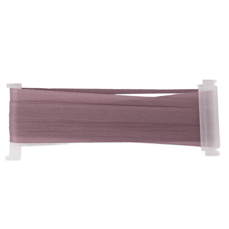 a reel of mauve 4mm silk ribbon