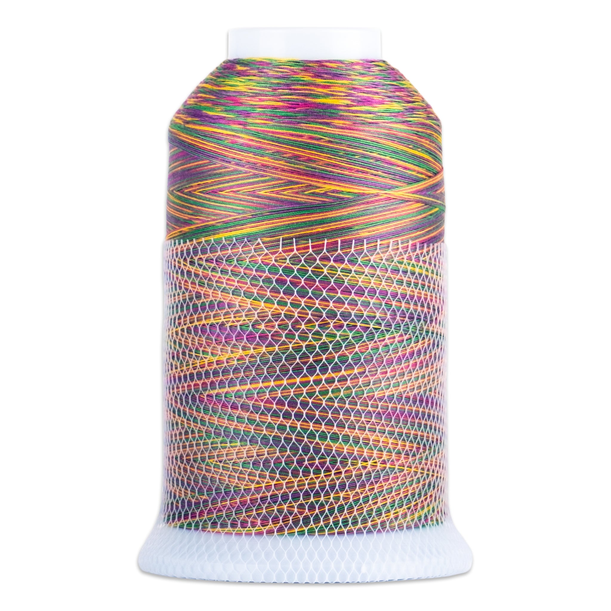 a cone of Majestic with a thread net