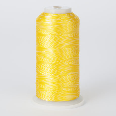 variegated yellow polyester embroidery and quliting thread