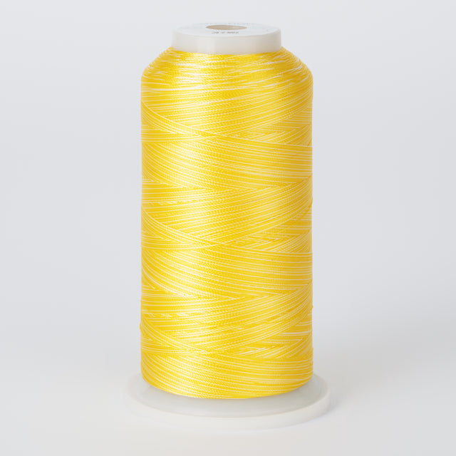 variegated yellow polyester embroidery and quliting thread