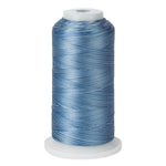 variegated blue polyester embroidery and quliting thread