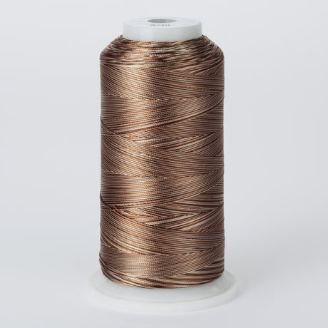 variegated browns polyester embroidery and quliting thread