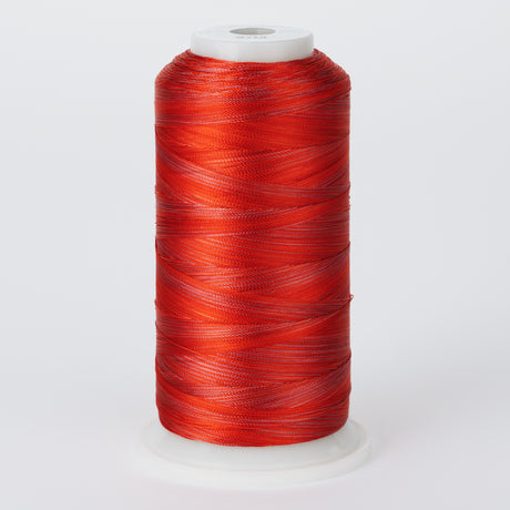 variegated reds and pinks polyester embroidery and quliting thread