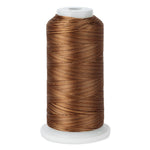 variegated brown and gold polyester embroidery and quliting thread