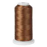 variegated brown and gold polyester embroidery and quliting thread