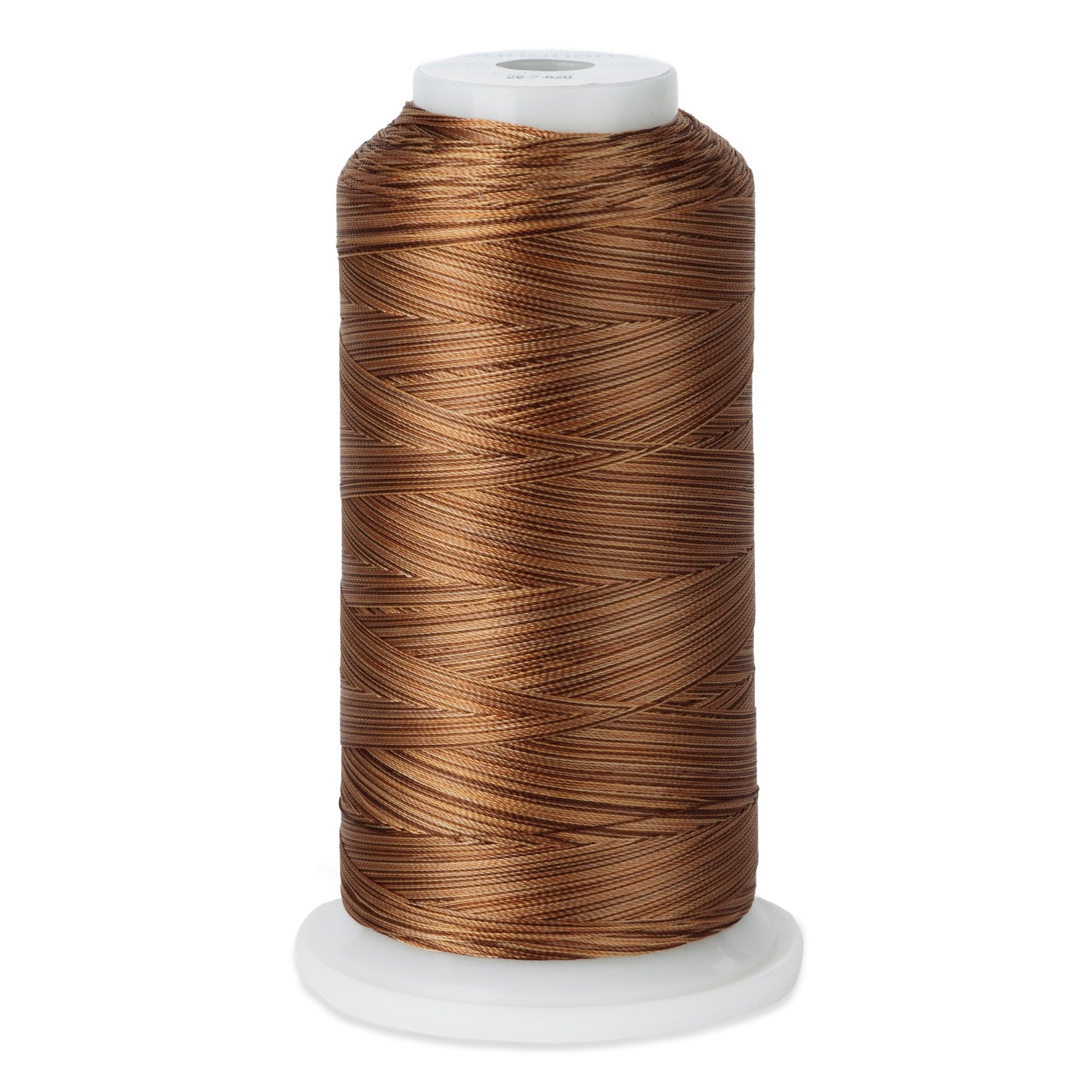 variegated brown and gold polyester embroidery and quliting thread