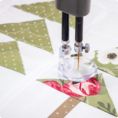 yli threads longarm quilting with white polyester thread