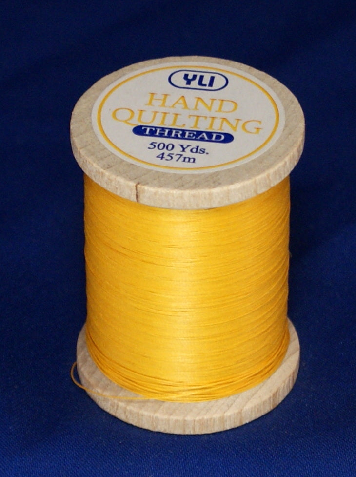 YLI Cotton Hand Quilting Thread, 007 Gold, 40wt, 3 ply, 500 yd